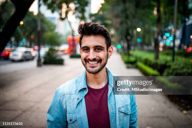 portrait of a handsome indian man. - handsome indian guys stock pictures, royalty-free photos & images