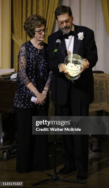 Pamela Singleton and David Staller during the Gingold Theatrical Group's Golden Shamrock Gala at 3 West Club on March 16, 2019 in New York City.