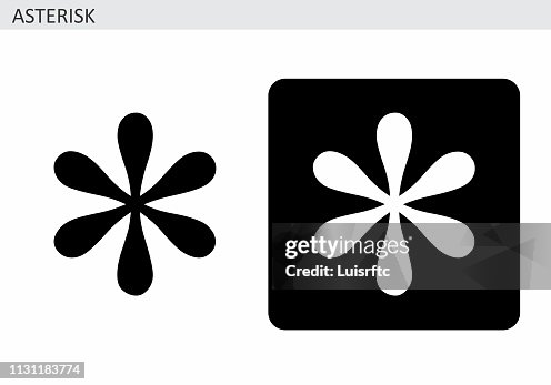 Aster Sign Asterisk Symbol Illustrations High-Res Vector Graphic - Getty Images