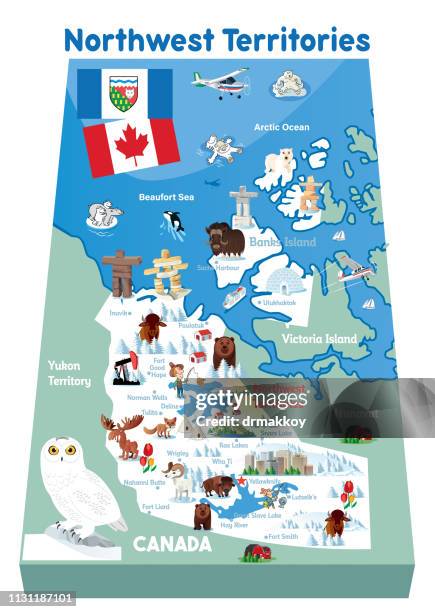 northwest territories - yellowknife stock illustrations
