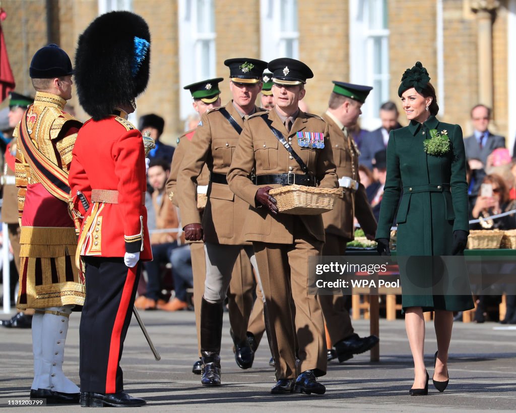 The Duke And Duchess Of Cambridge Attend The Irish Guards St Patrick's Day Parade