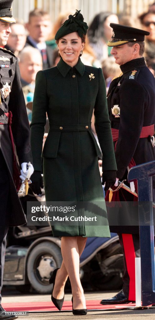 The Duke And Duchess Of Cambridge Attend The Irish Guards St Patrick's Day Parade