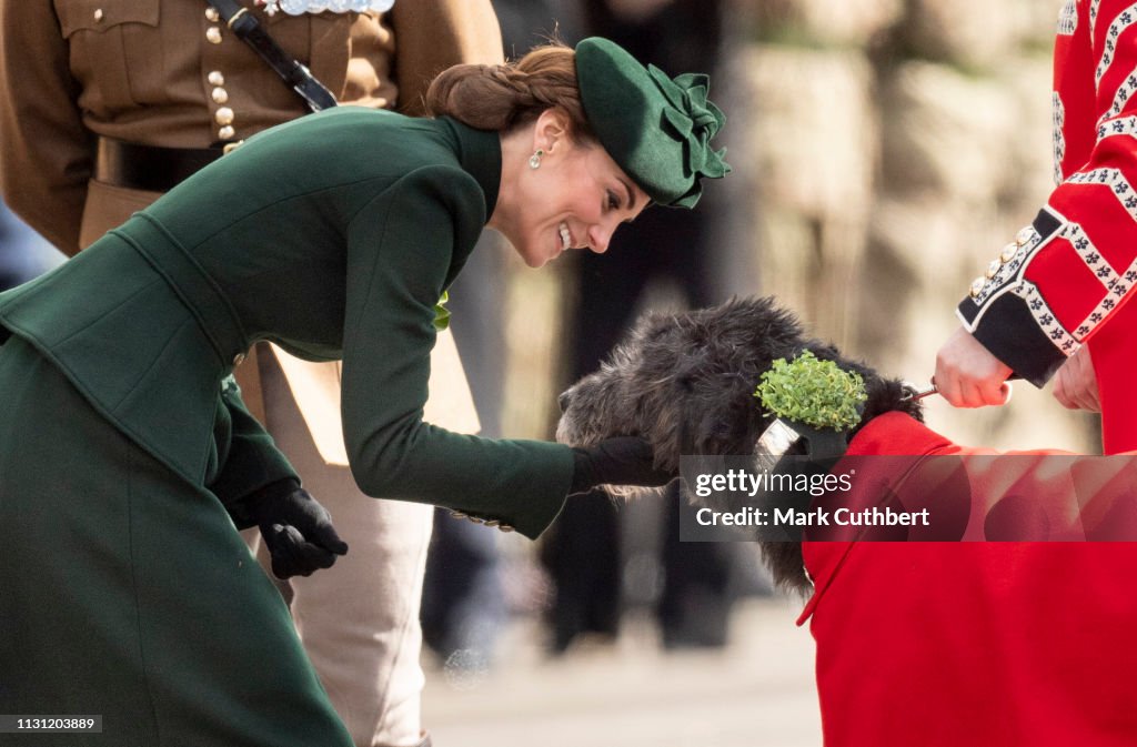 The Duke And Duchess Of Cambridge Attend The Irish Guards St Patrick's Day Parade