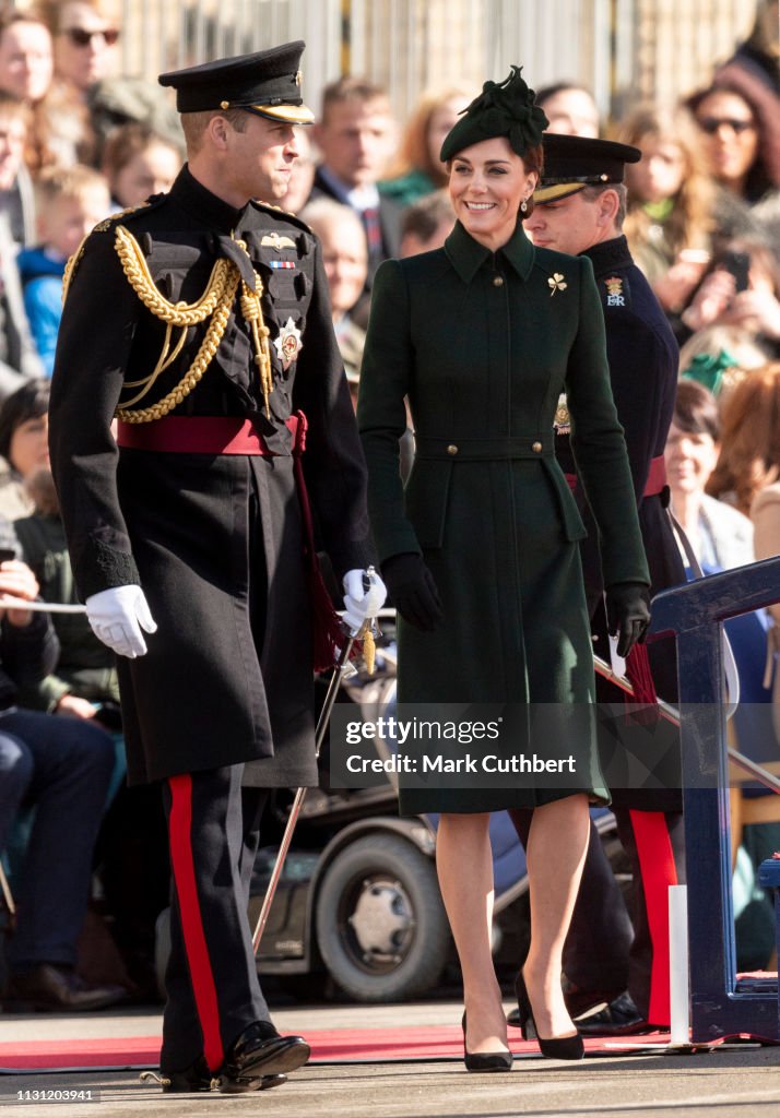 The Duke And Duchess Of Cambridge Attend The Irish Guards St Patrick's Day Parade