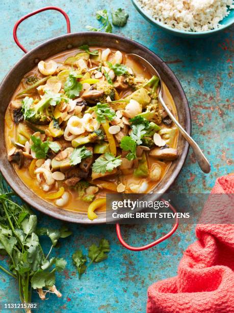 still life of red curry with lychees - curry stock pictures, royalty-free photos & images