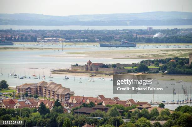 portchester castle - porchester place stock pictures, royalty-free photos & images