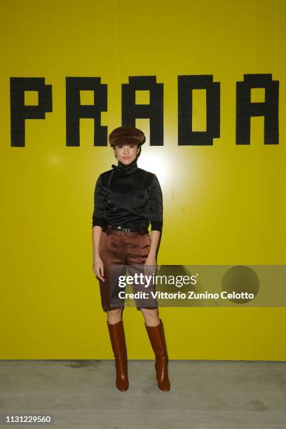 Yoyo Cao attends the Prada Show during Milan Fashion Week Fall/Winter 2019/20 on February 21, 2019 in Milan, Italy.