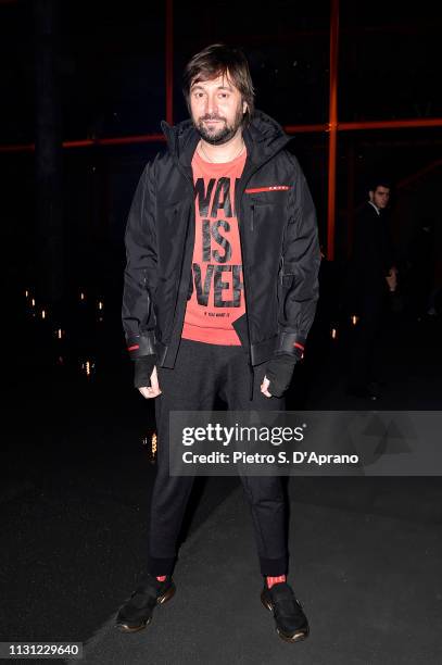 Francesco Vezzoli attends the Prada Show during Milan Fashion Week Fall/Winter 2019/20 on February 21, 2019 in Milan, Italy.