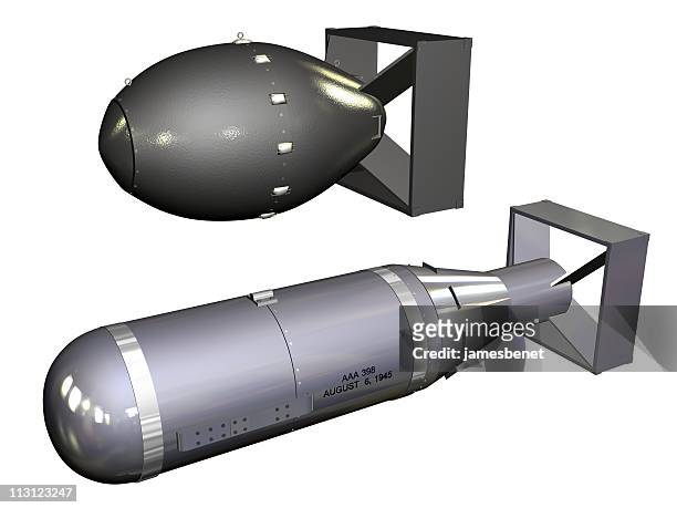 first nuclear bombs (isolated) - koude oorlog stockfoto's en -beelden