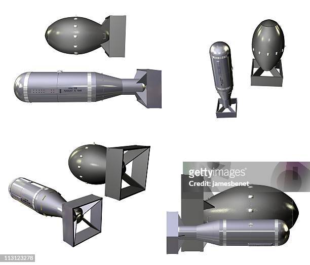 nuclear bombs angles (isolated) - vätebomb bildbanksfoton och bilder