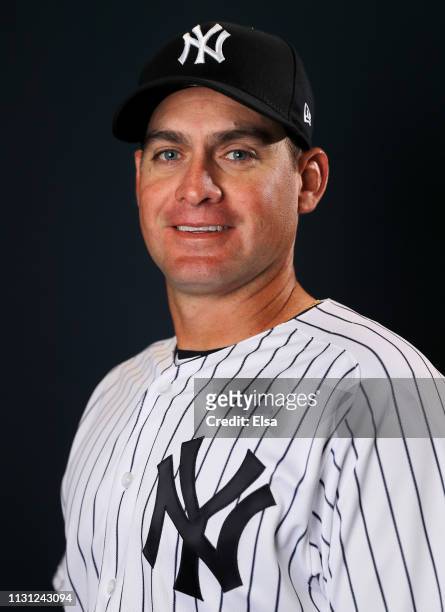 Carlos Mendoza of the New York Yankees poses for a portrait during the New York Yankees Photo Day on February 21, 2019 at George M. Steinbrenner...