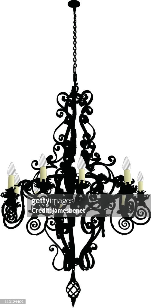 Long Old Chandelier (Vector)