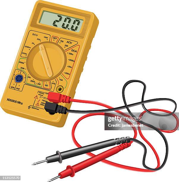 digital multimeter - multimeter stock illustrations