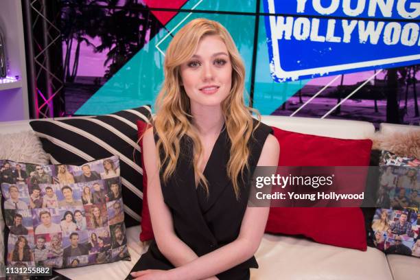 Katherine McNamara from Shadowhunters: The Mortal Instruments visits the Young Hollywood Studio on February 21, 2019 in Los Angeles, California.