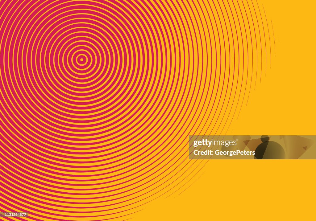Concentric Halftone pattern abstract background