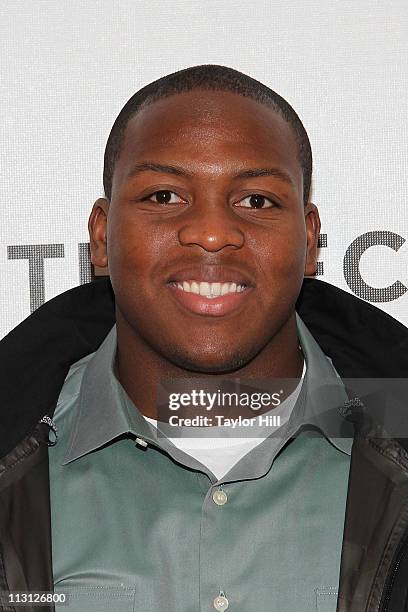 Tampa Bay Buccaneers offensive lineman Jeremy Zuttah attends the Tribeca/ESPN Sports Film Festival Gala: "Catching Hell" during the 10th annual...