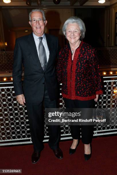 Count Guy de Brantes and his wife Countess Marina de Brantes attend the "Fondation Prince Albert II De Monaco" Evening at Salle Gaveau on February...