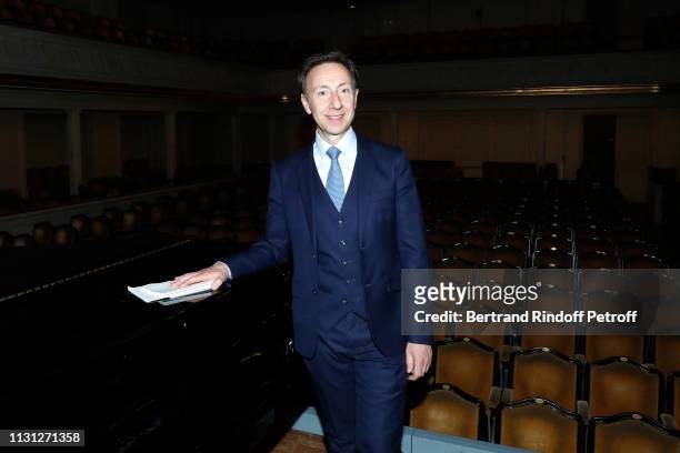 Stephane Bern attends the "Fondation Prince Albert II De Monaco" Evening at Salle Gaveau on February 21, 2019 in Paris, France.