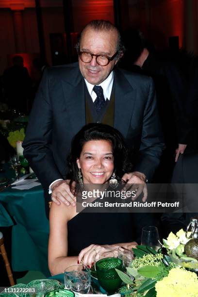 Lawyer Herve Temime and Sophie Douzal attend the "Fondation Prince Albert II De Monaco" Evening at Salle Gaveau on February 21, 2019 in Paris, France.