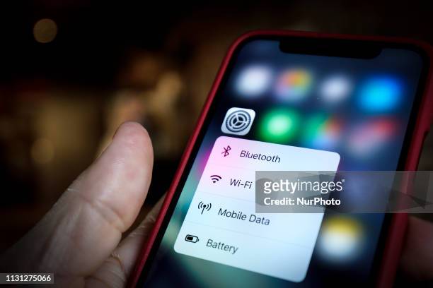 The Force Touch dialogue is seen on an iPhone screen when used with the Settings application in this photo illustration on March 17, 2019 in Warsaw,...
