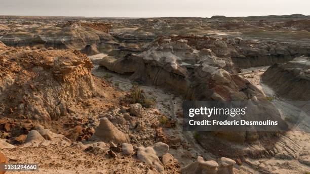 bisti/de-na-zin wilderness - scène non urbaine stock-fotos und bilder