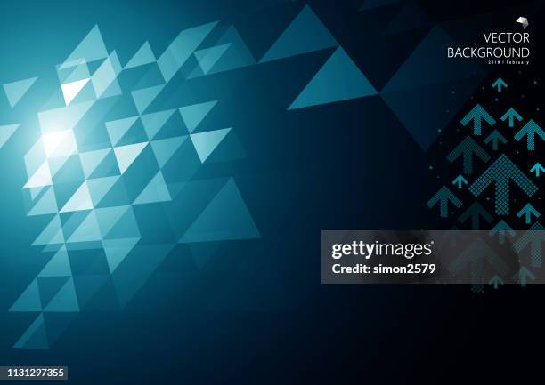 abstract triangle mosaic background - multiple exposure motion stock illustrations