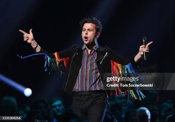 Arkells perform after winning Group of the Year during the 2019 Juno Awards at Budweiser Gardens on March 17, 2019 in London, Canada.