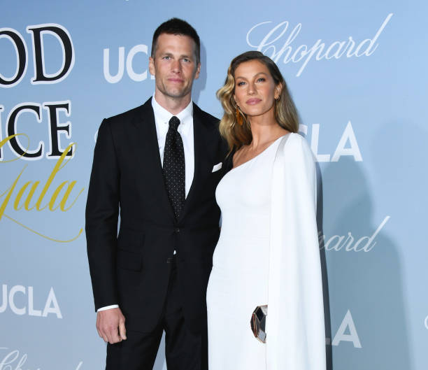 Tom Brady and Gisele Bundchen attend the 2019 Hollywood For Science Gala at Private Residence on February 21, 2019 in Los Angeles, California.