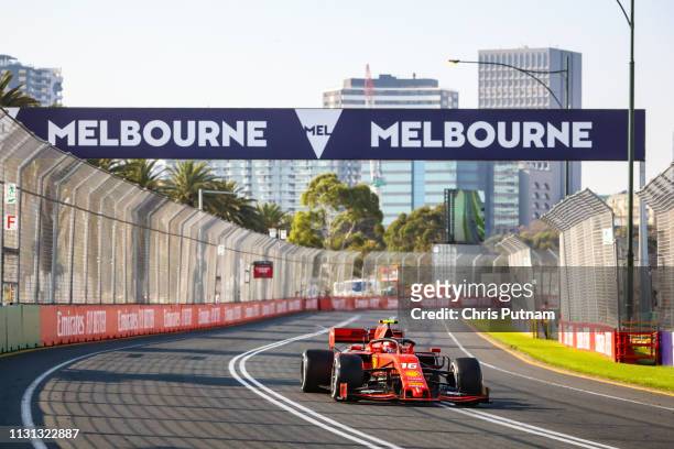 Charles LECLERC of Scuderia Ferrari Mission Winnow drives in the 2019 Formula 1 Australian Grand Prix