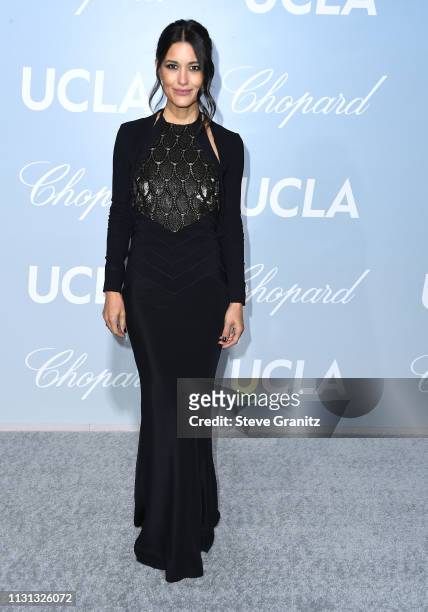 Julia Jones arrives at the Hollywood For Science Gala at Private Residence on February 21, 2019 in Los Angeles, California.
