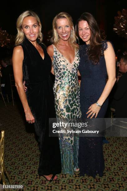 Taylor McKenzie-Jackson, Stephanie Hessler and Paige Boller attend Museum Of the City Of New York Winter Ball at Cipriani 42nd Street on February 21,...