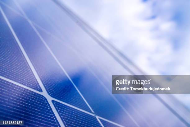 solar panels - solarkraftwerk stock pictures, royalty-free photos & images