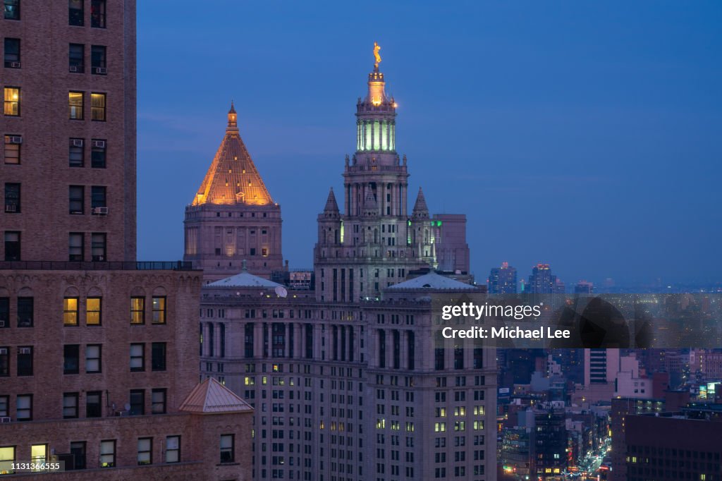 Twilight View of Municipal Building - New York