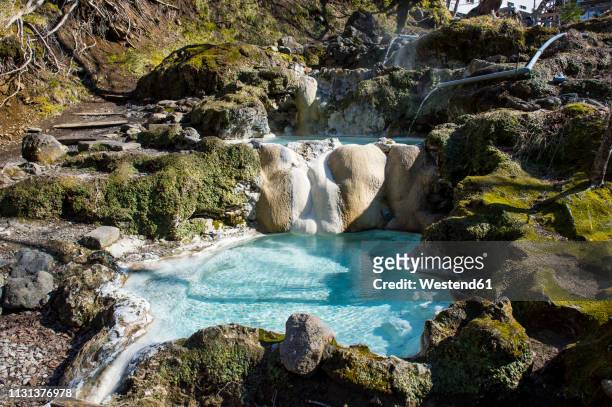 hokkaido, shiretoko national park, iwaobetsu onsen, hot water pools - hot spring stock pictures, royalty-free photos & images