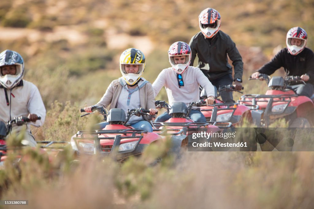 Group of people quad biking in South Africa