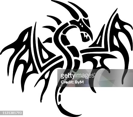 Tribal Dragon Tattoo Design High-Res Vector Graphic - Getty Images