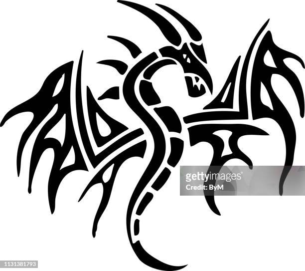 Tribal Dragon Tattoo Design High-Res Vector Graphic - Getty Images