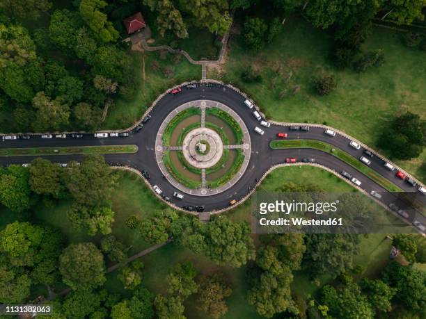 indonesia, bali, bedugul, bali botanic garden, roundabout - traffic circle stock pictures, royalty-free photos & images
