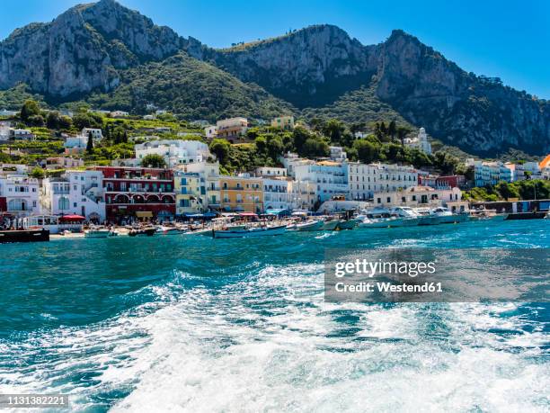 italy, campania, capri, marina grande - capri italy stock pictures, royalty-free photos & images