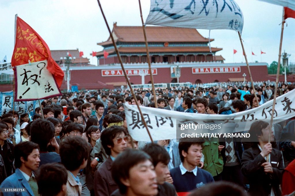 CHINA-BEIJING SPRING-TIANANMEN-STUDENTS