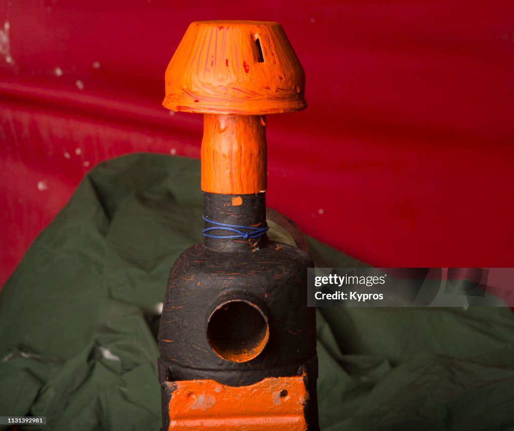 Europe, UK, 2019: View Of Raised Air Intake (Or Snorkel) With Pre Filter Leading To Oil Bath - Extracts Dust From Air Intake To Engine (Tractor Parts)