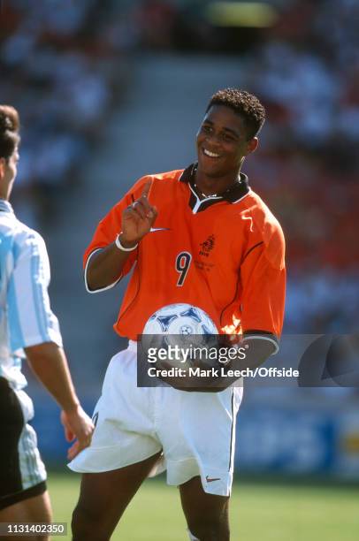 July 1998 - FIFA World Cup - Quarter Final - Stade Veldorome - Netherlands v Argentina - Patrick Kluivert of the Netherlands. -
