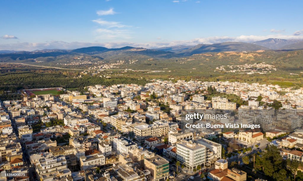 Aerial view of Sparta