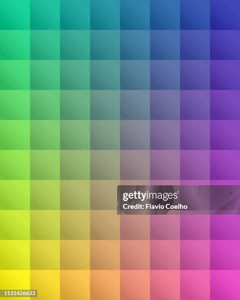 colorful squares spectrum background - abstract continuity stock pictures, royalty-free photos & images