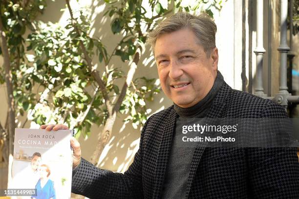 Spanish chef Joan Roca poses during the presentation of the book COCINA MADRE in Madrid, Spain. March 18, 2019