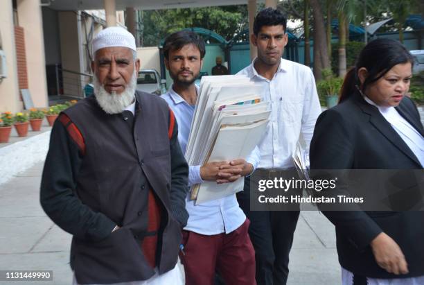 Maroof, a relative of a witness in the Samjhauta Express blast case of 2007 case seen outside NIA Court, in Panchkula, India, on Monday, March 18,...