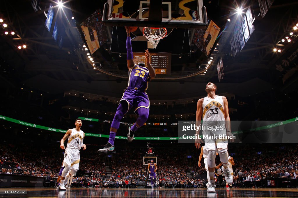 Los Angeles Lakers v Toronto Raptors
