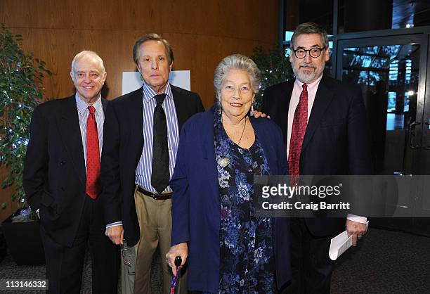 Brian Walton, William Friedkin, Anne Coates and John Landis attend BAFTA Los Angeles Tribute to Ronald Neame at DGA Theater on April 23, 2011 in Los...