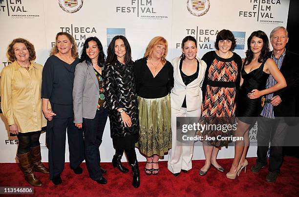 Rebecca Wackler, Kathleen Turner, Paula Goldberg, Anne Renton, Connie Cummings, Jennifer Dubin, Angelique Cabral and Richard Chamberlain attends the...