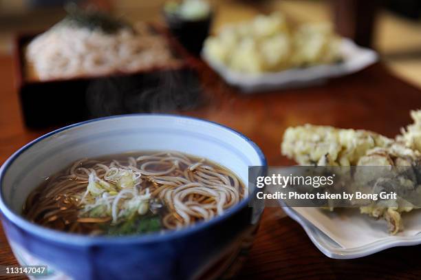japanese lunch - soba stock pictures, royalty-free photos & images